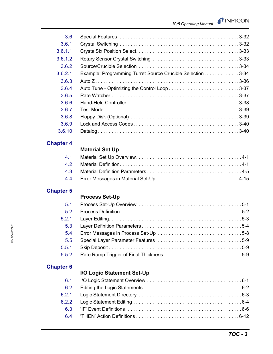 INFICON IC/5 Thin Film Deposition Controller User Manual | Page 11 / 312