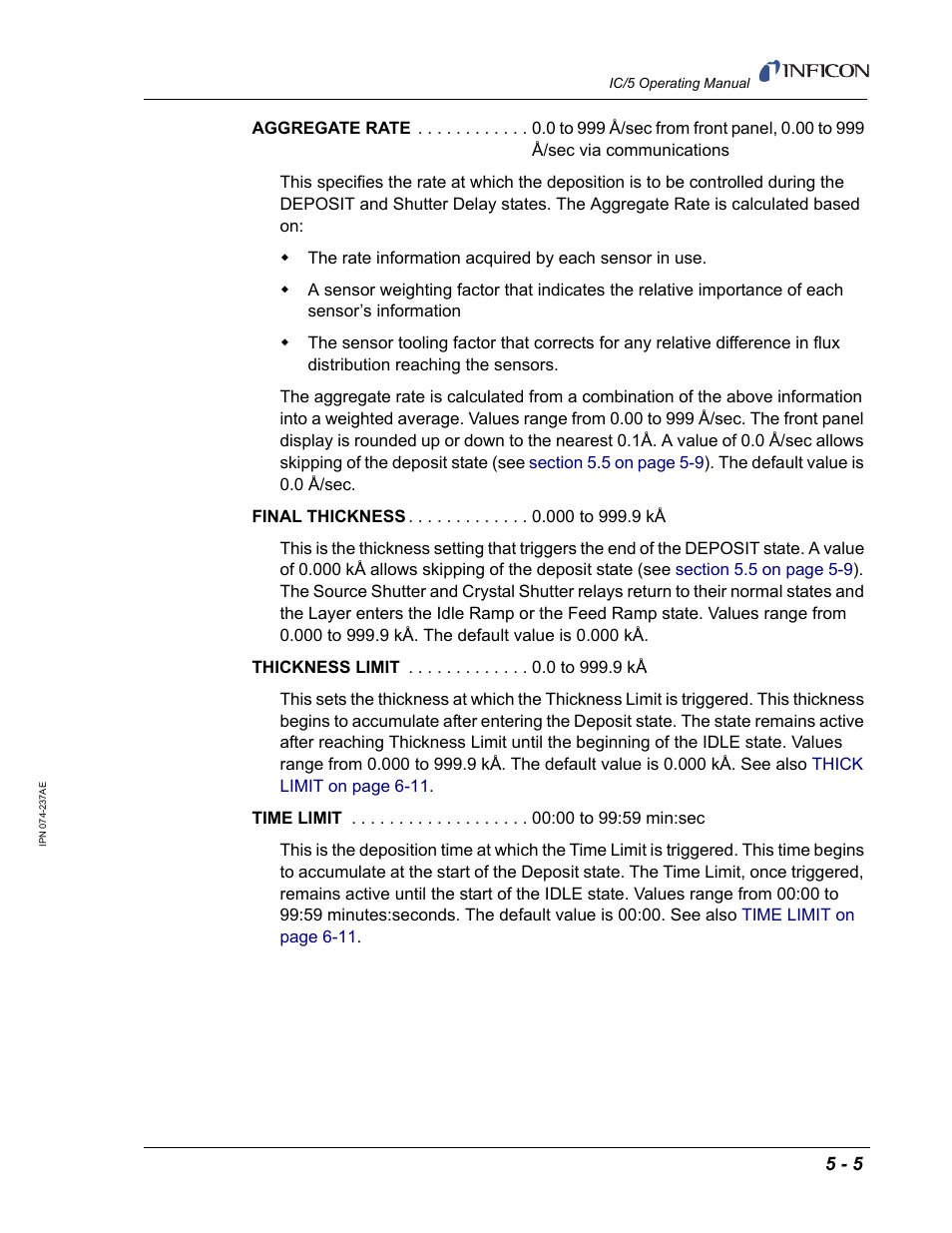 INFICON IC/5 Thin Film Deposition Controller User Manual | Page 115 / 312