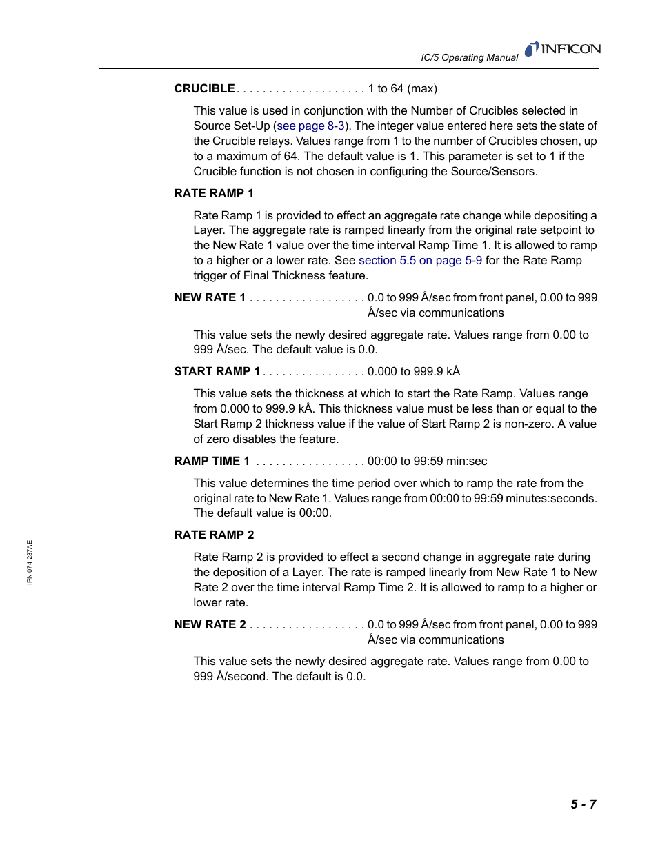 INFICON IC/5 Thin Film Deposition Controller User Manual | Page 117 / 312