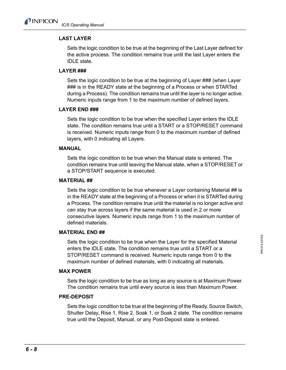 INFICON IC/5 Thin Film Deposition Controller User Manual | Page 128 / 312