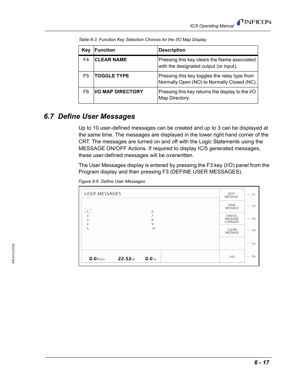 7 define user messages | INFICON IC/5 Thin Film Deposition Controller User Manual | Page 137 / 312