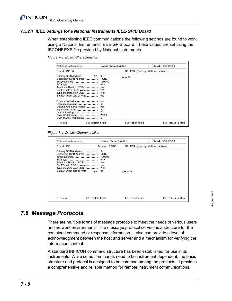 6 message protocols | INFICON IC/5 Thin Film Deposition Controller User Manual | Page 150 / 312