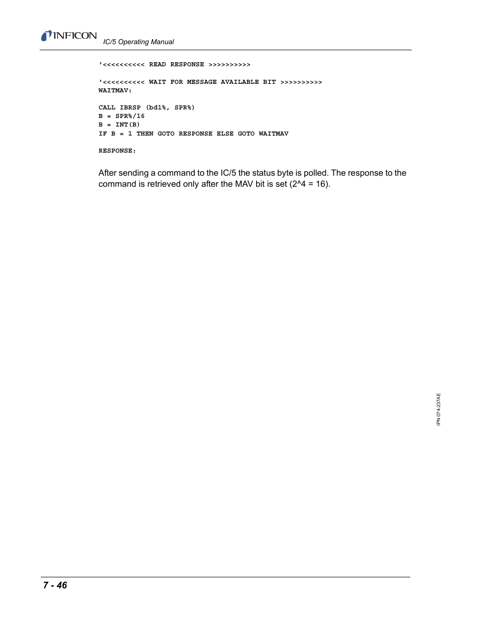 INFICON IC/5 Thin Film Deposition Controller User Manual | Page 188 / 312