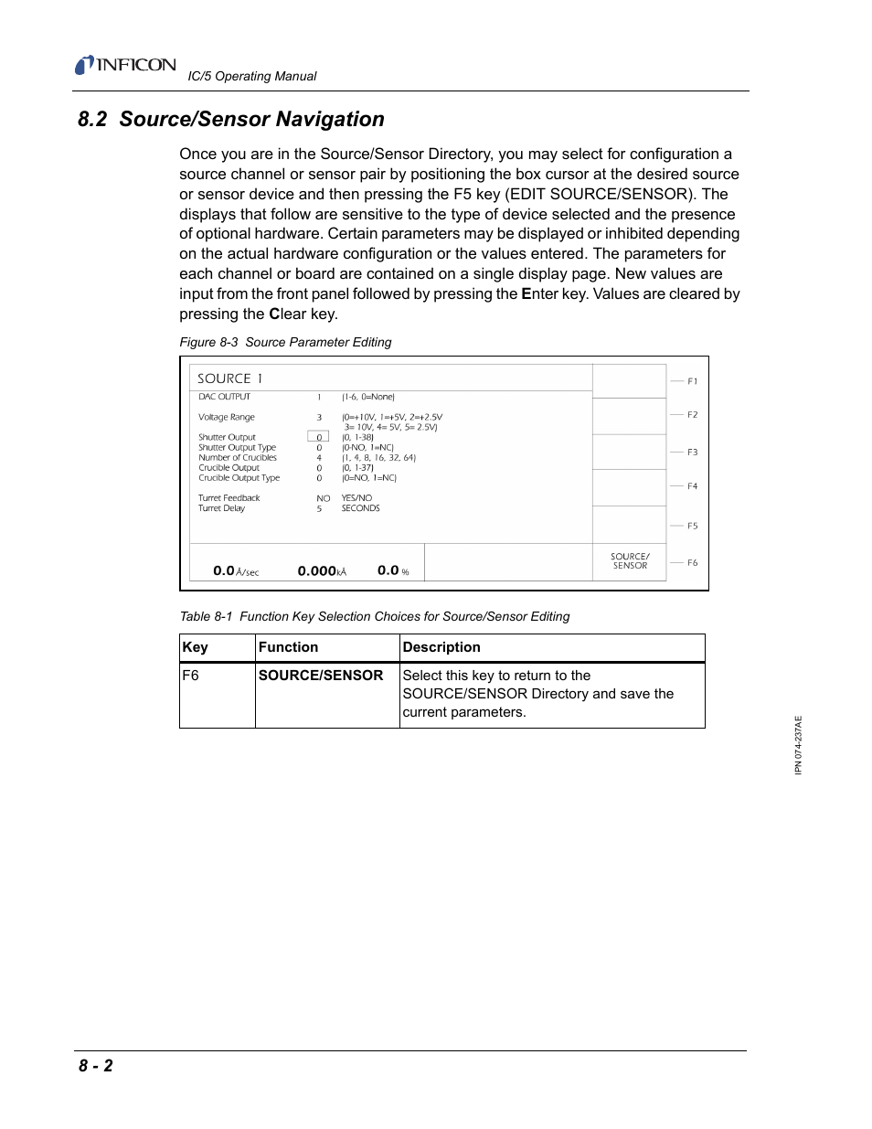 2 source/sensor navigation | INFICON IC/5 Thin Film Deposition Controller User Manual | Page 190 / 312