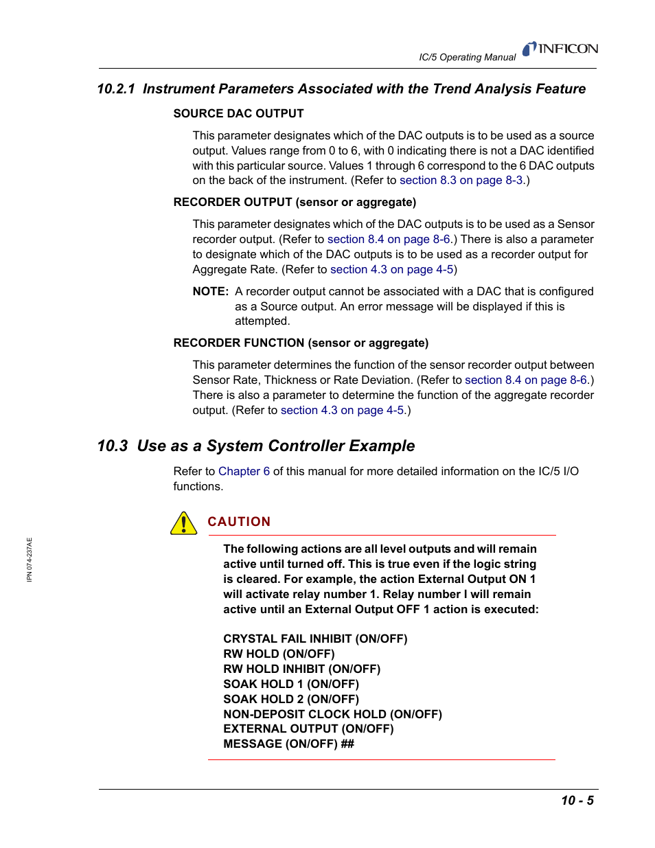 3 use as a system controller example | INFICON IC/5 Thin Film Deposition Controller User Manual | Page 211 / 312