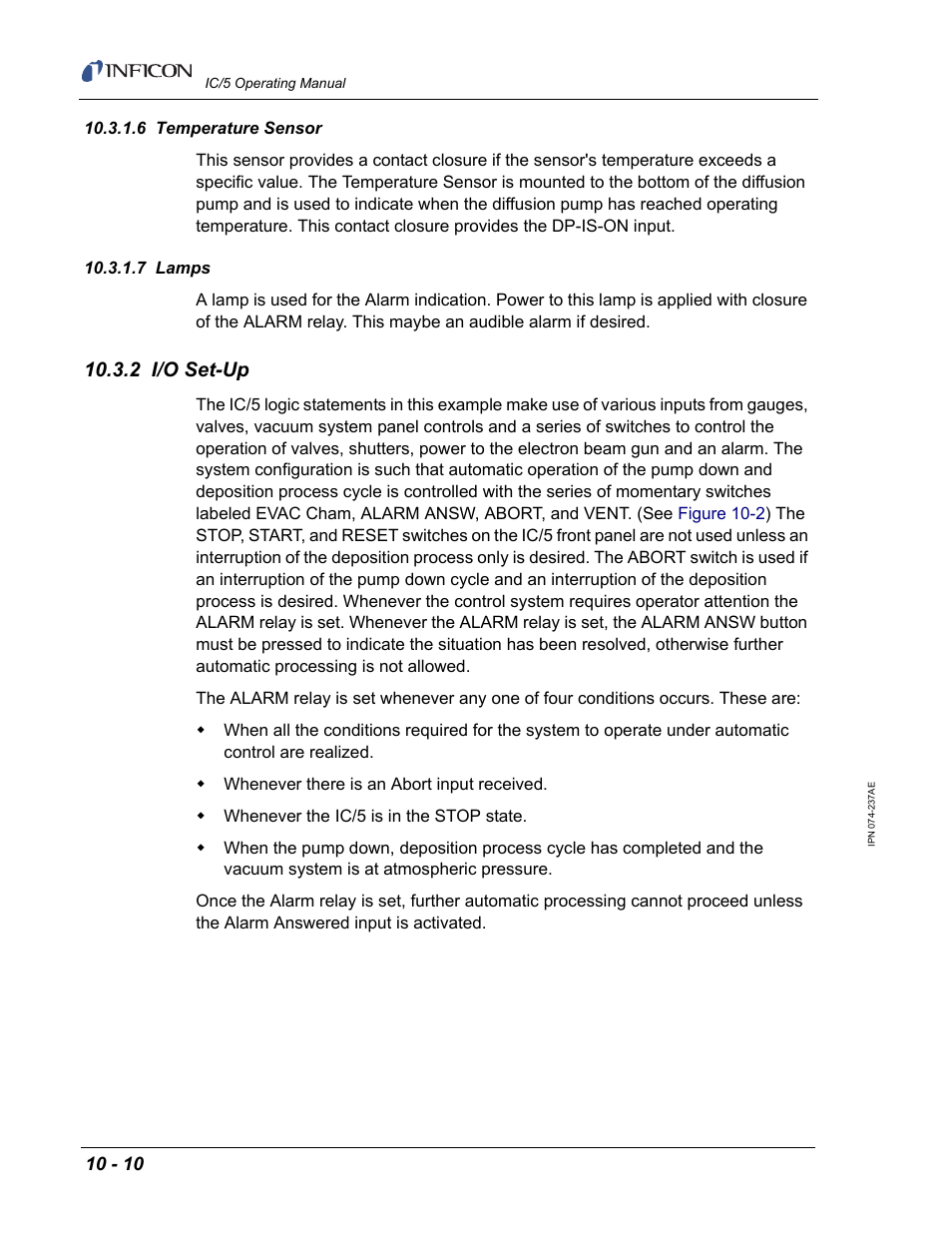 6 temperature sensor, 7 lamps, 2 i/o setup | 2 i/o set-up | INFICON IC/5 Thin Film Deposition Controller User Manual | Page 216 / 312