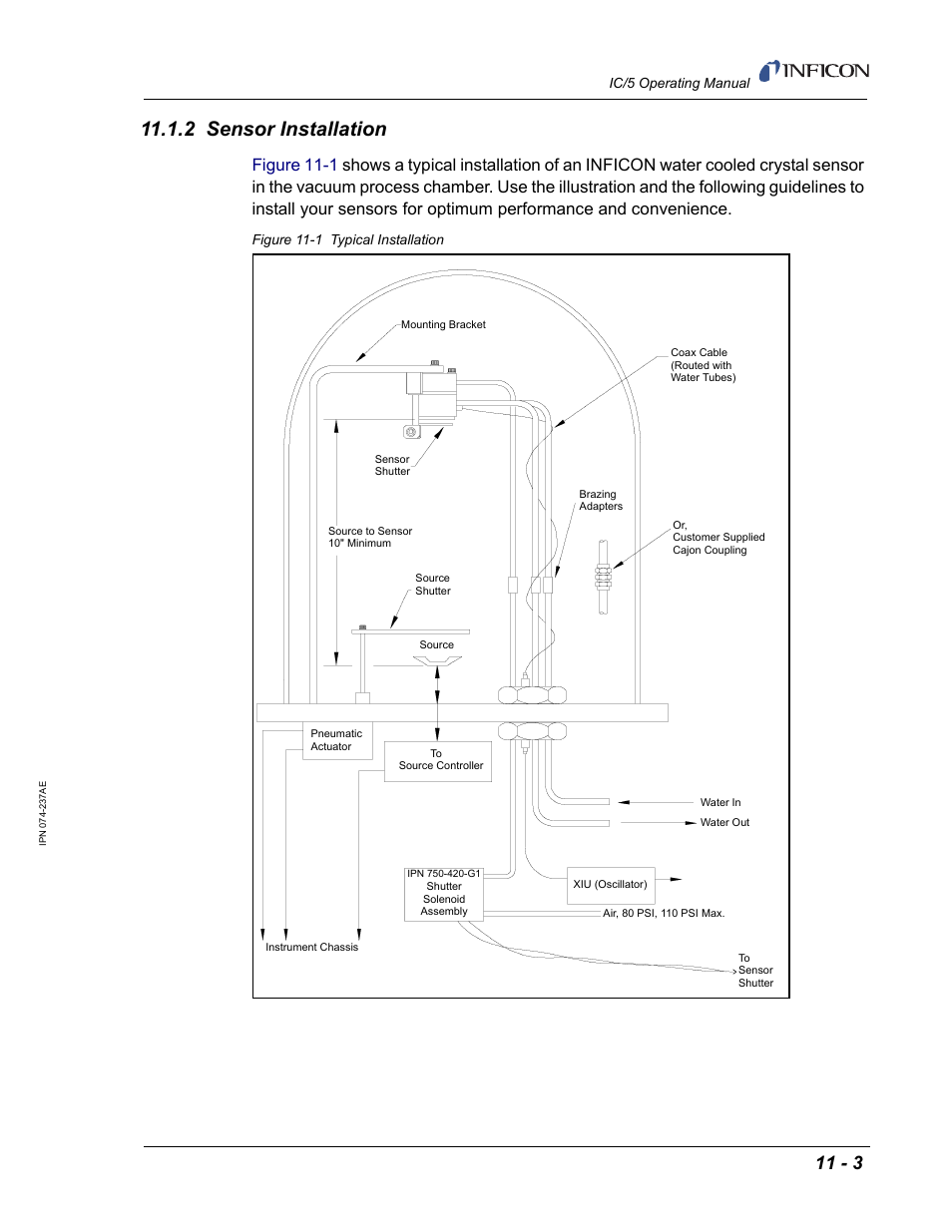 2 sensor installation | INFICON IC/5 Thin Film Deposition Controller User Manual | Page 235 / 312