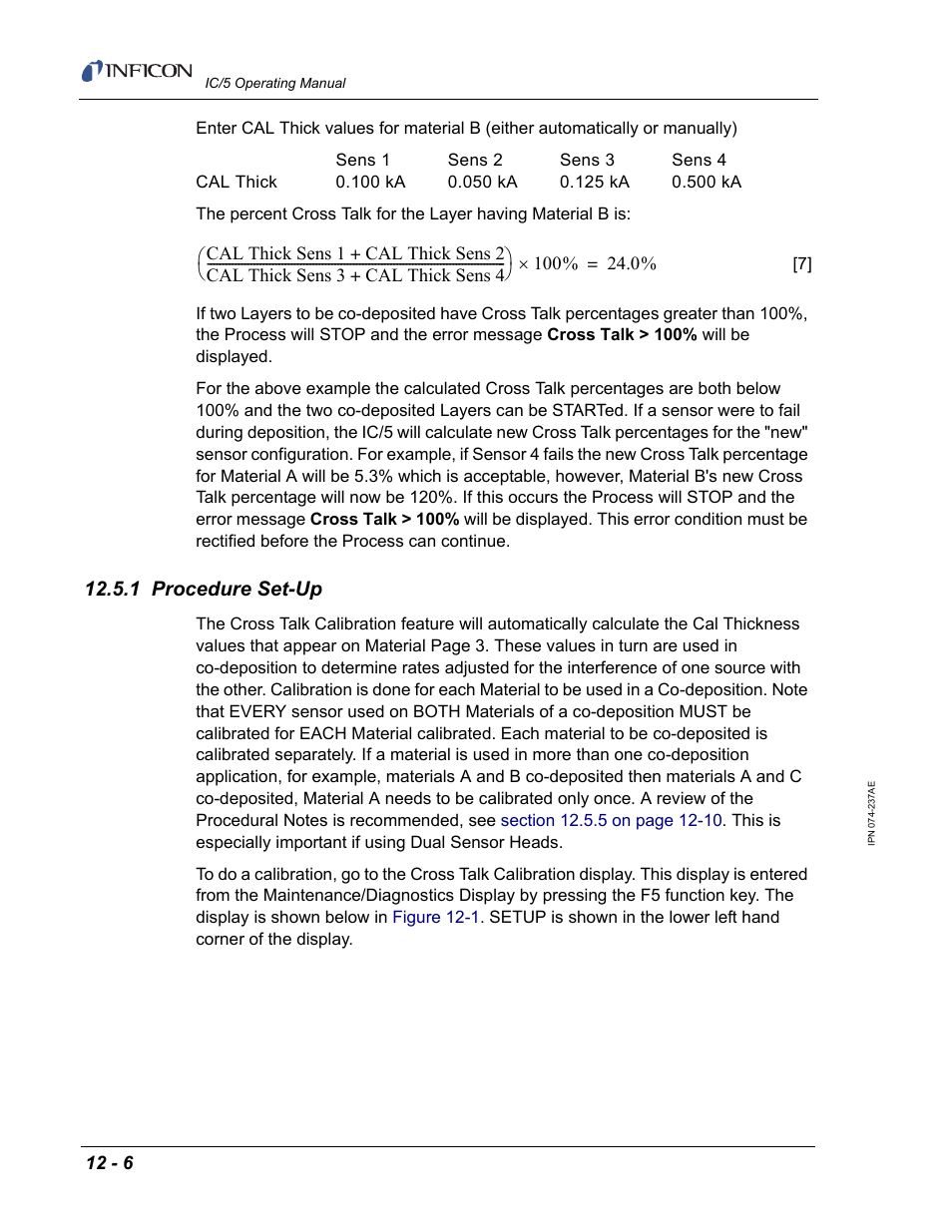 1 procedure setup, 1 procedure set-up | INFICON IC/5 Thin Film Deposition Controller User Manual | Page 252 / 312