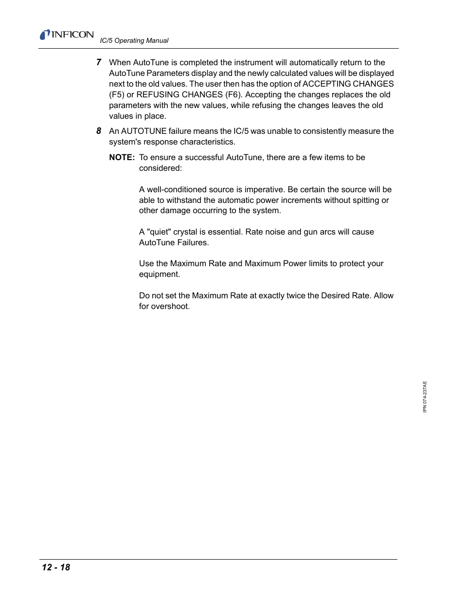 INFICON IC/5 Thin Film Deposition Controller User Manual | Page 264 / 312