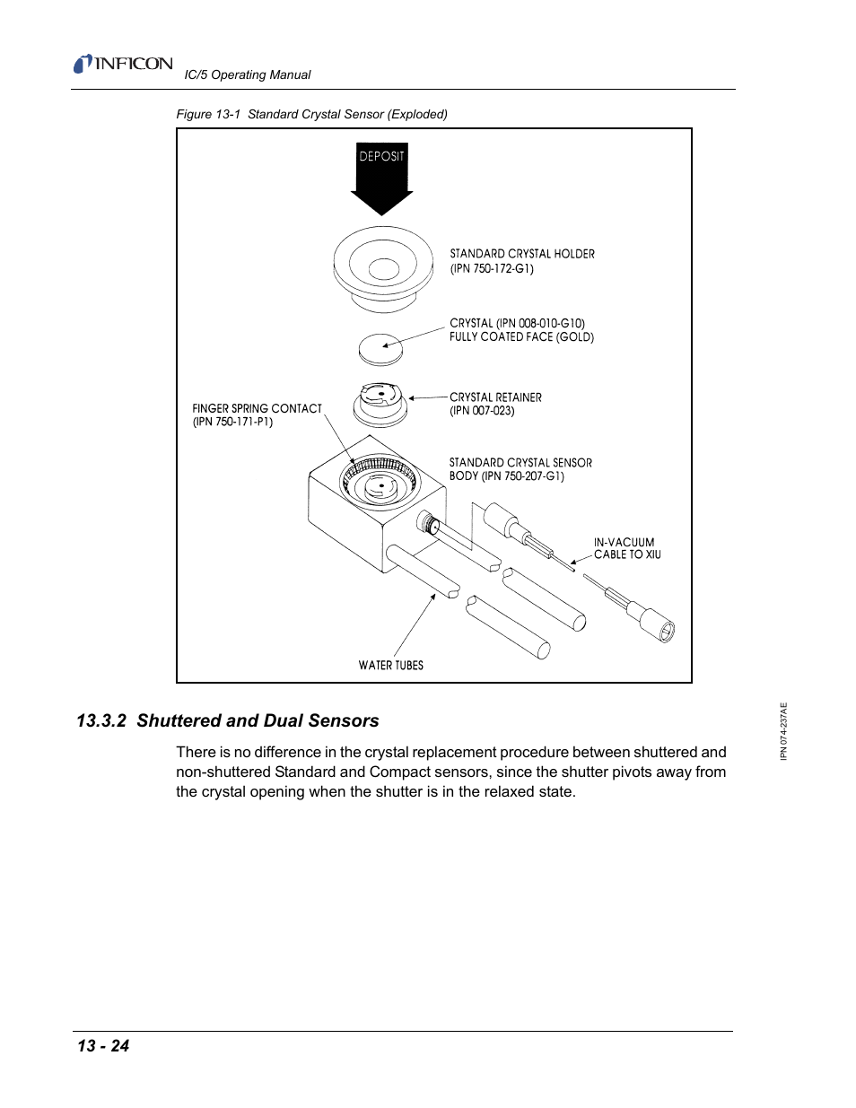 2 shuttered and dual sensors | INFICON IC/5 Thin Film Deposition Controller User Manual | Page 288 / 312