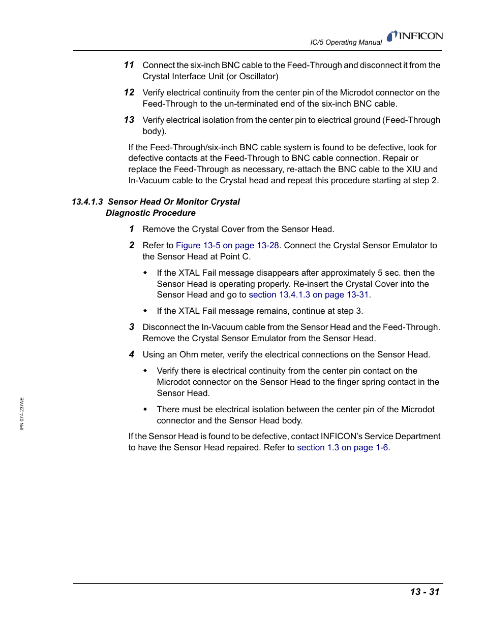 Section, Section 13.4.1.3 on | INFICON IC/5 Thin Film Deposition Controller User Manual | Page 295 / 312