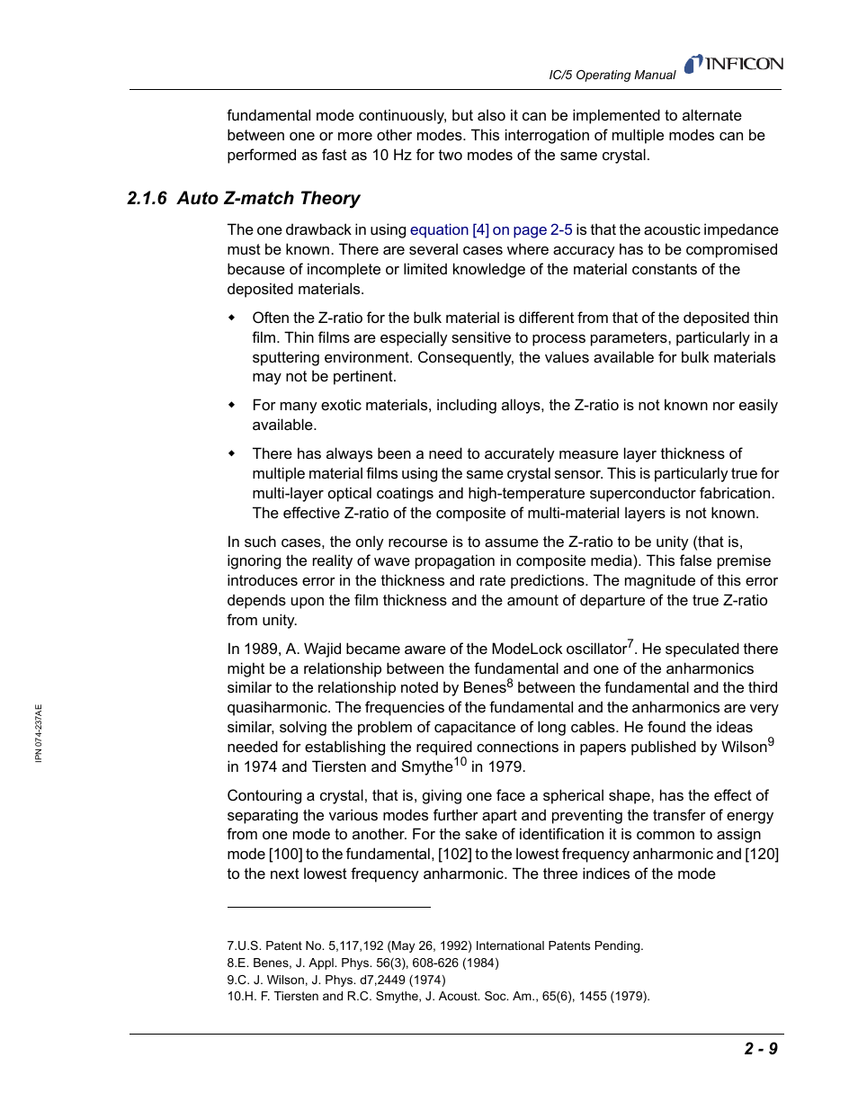 6 auto z-match theory | INFICON IC/5 Thin Film Deposition Controller User Manual | Page 45 / 312