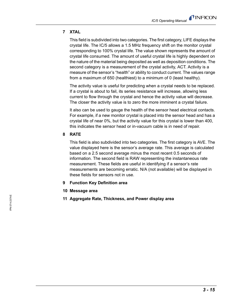 INFICON IC/5 Thin Film Deposition Controller User Manual | Page 67 / 312