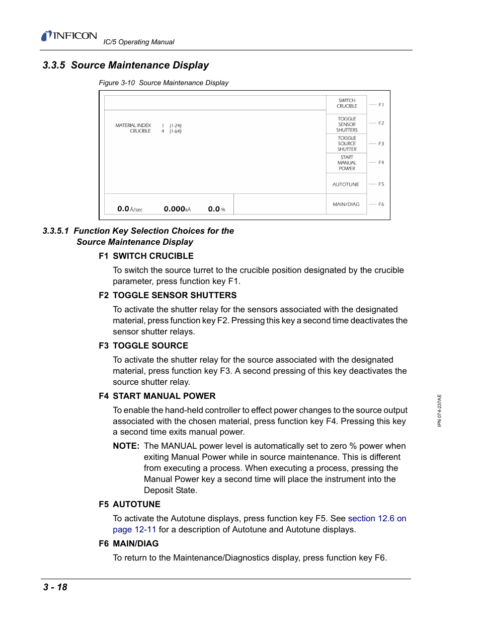 5 source maintenance display | INFICON IC/5 Thin Film Deposition Controller User Manual | Page 70 / 312