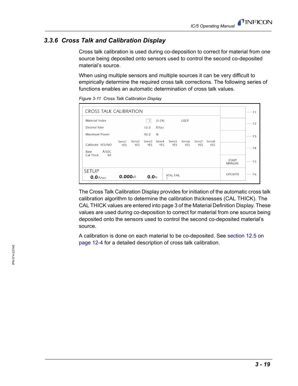 6 cross talk and calibration display | INFICON IC/5 Thin Film Deposition Controller User Manual | Page 71 / 312