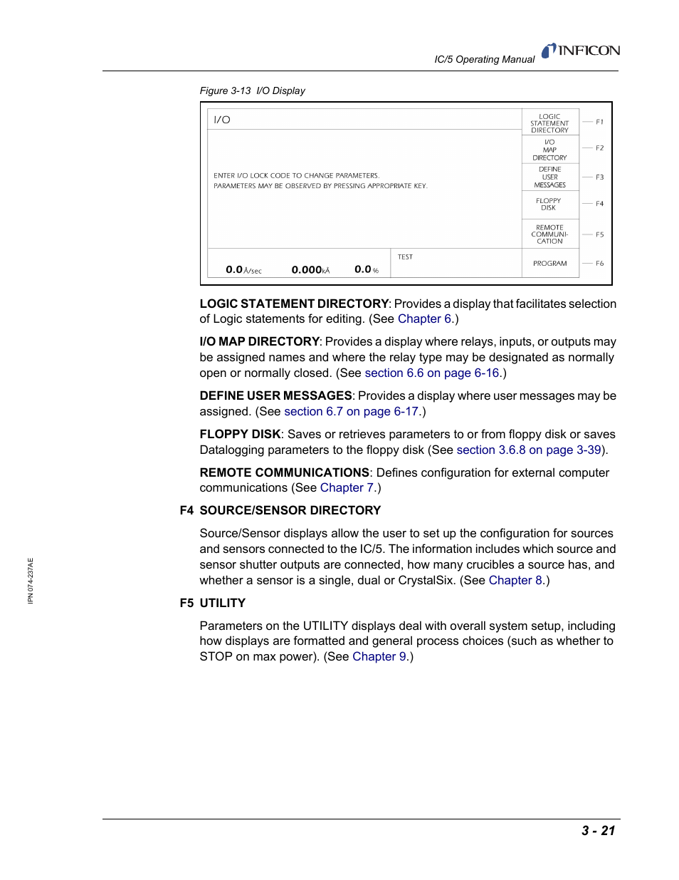 INFICON IC/5 Thin Film Deposition Controller User Manual | Page 73 / 312