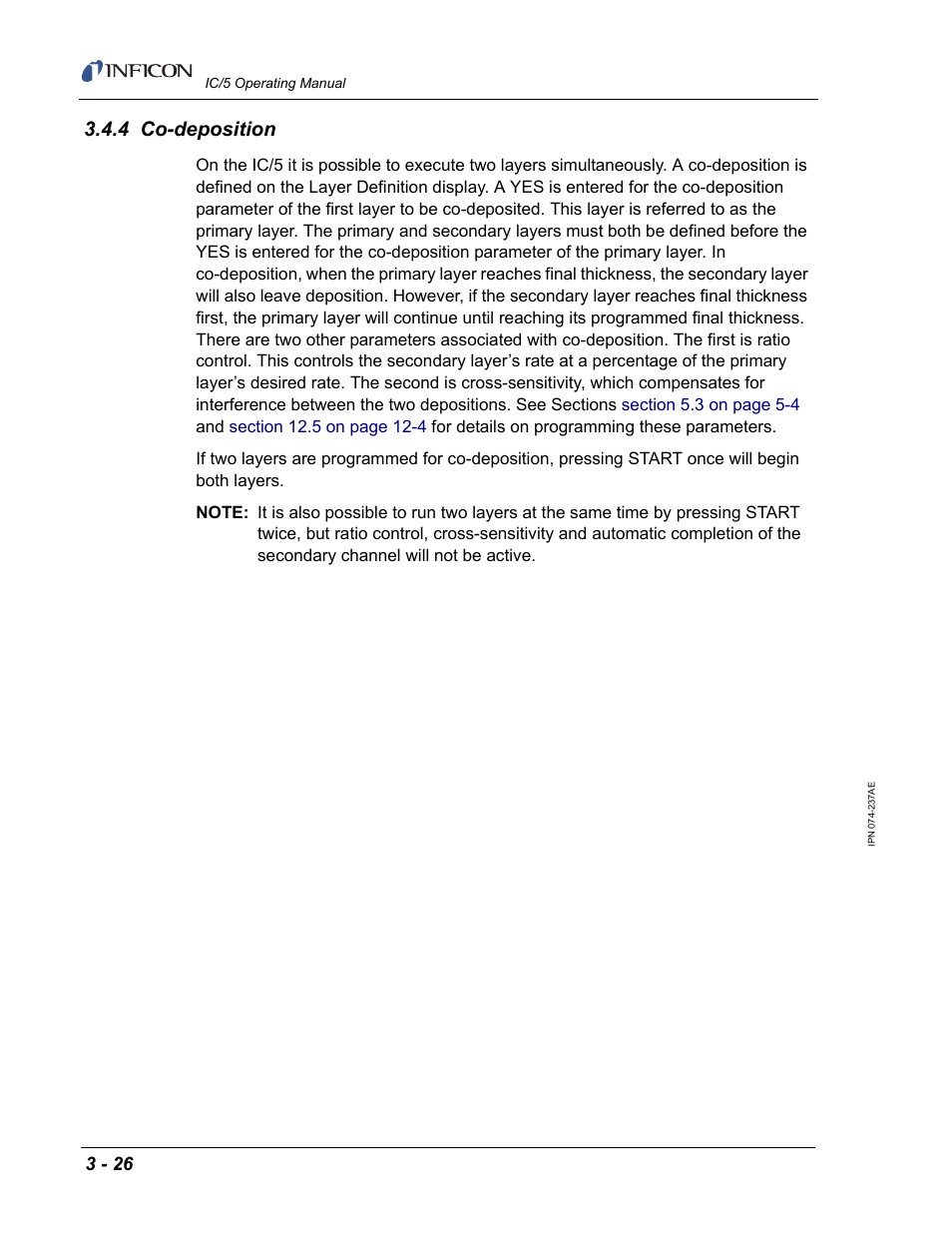 4 co-deposition | INFICON IC/5 Thin Film Deposition Controller User Manual | Page 78 / 312