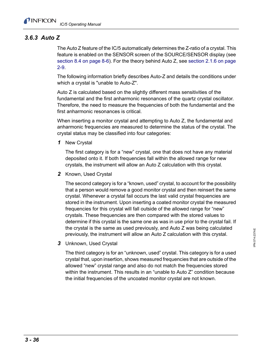 3 auto z | INFICON IC/5 Thin Film Deposition Controller User Manual | Page 88 / 312