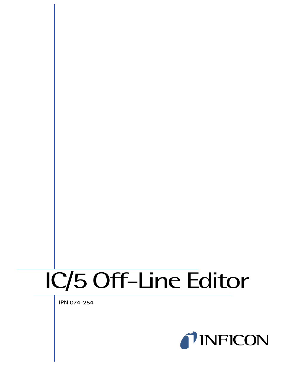 INFICON IC/5 Offline Editor Software Manual User Manual | 18 pages