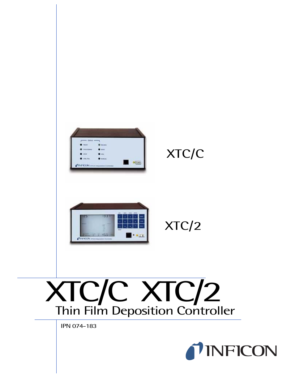 INFICON XTC/C Thin Film Deposition Controller User Manual | 186 pages