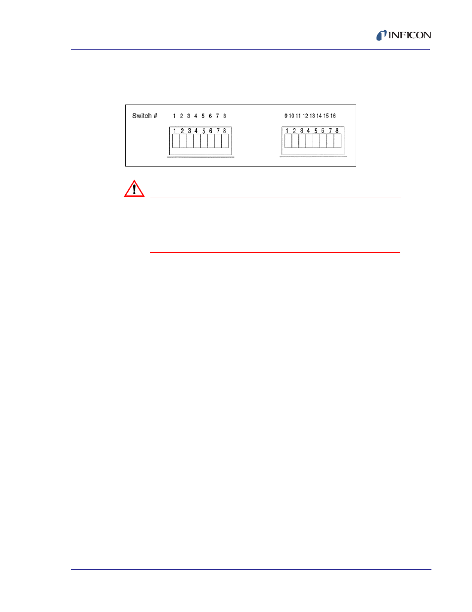 2 configuration switches 1 & 2, Caution | INFICON XTC/C Thin Film Deposition Controller User Manual | Page 47 / 186