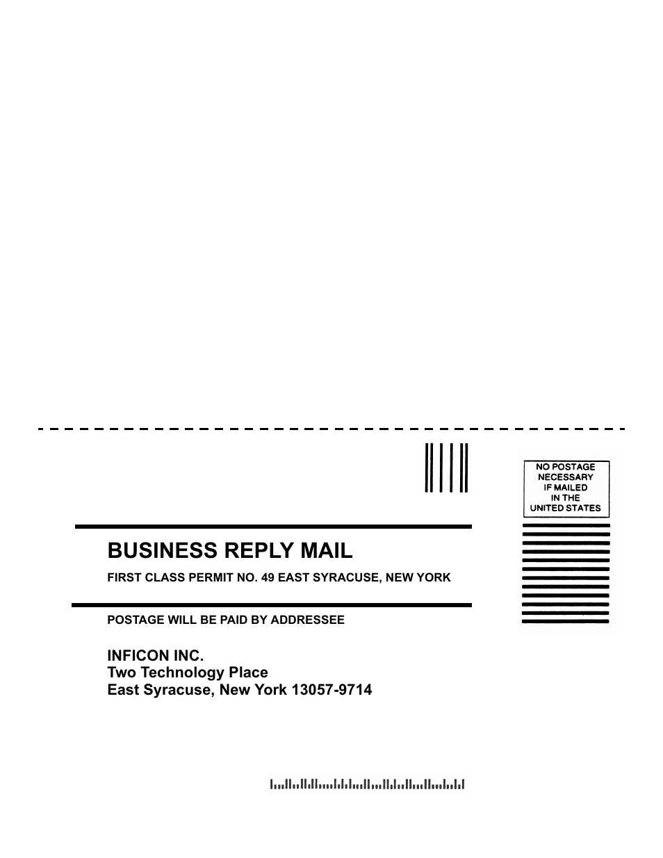 Business reply mail | INFICON XTM/2 Thin Film Deposition Monitor User Manual | Page 8 / 140