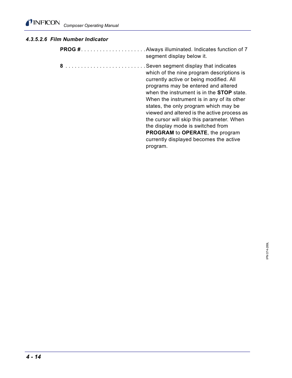 6 film number indicator | INFICON Composer Gas Concentration Controller User Manual | Page 110 / 206