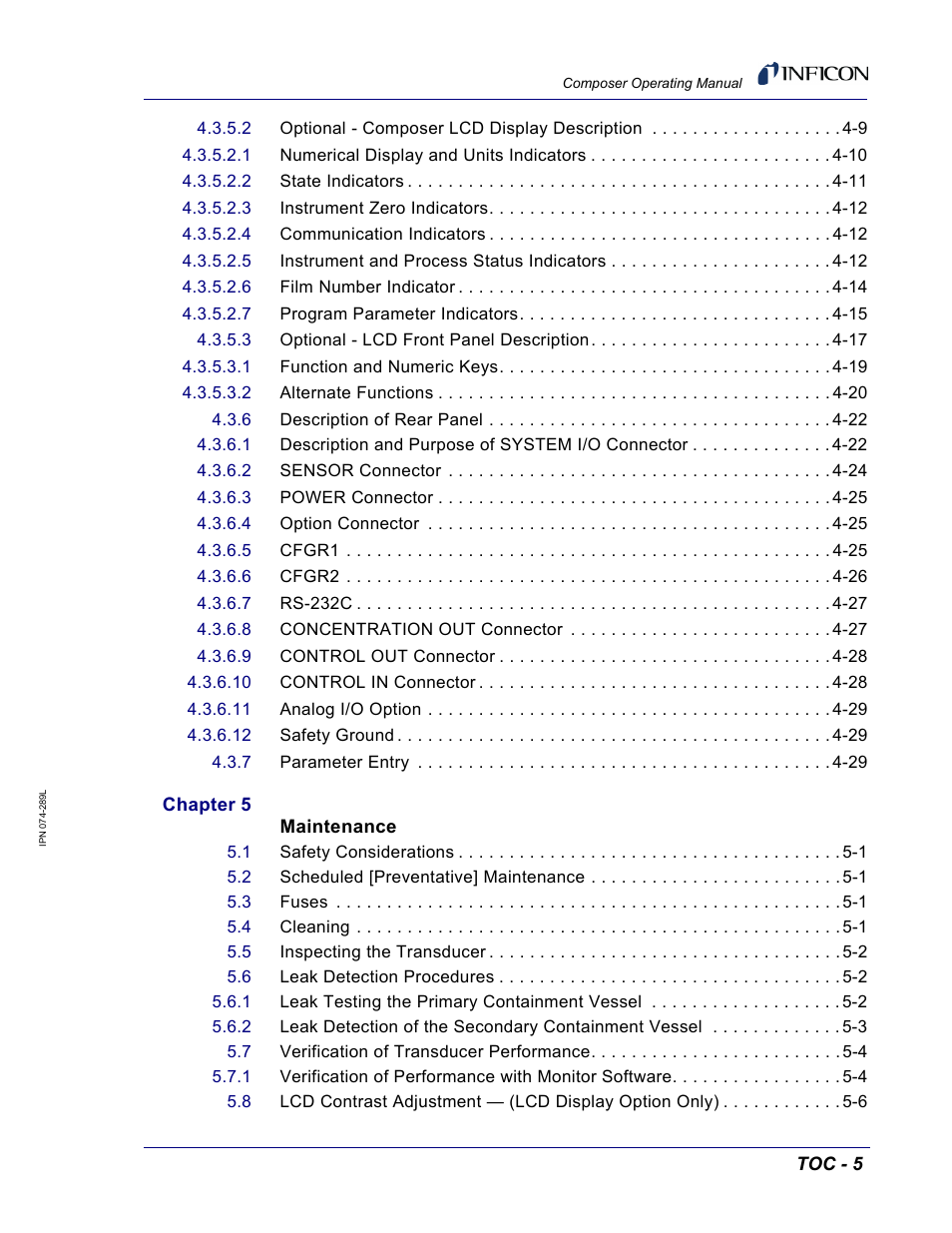 INFICON Composer Gas Concentration Controller User Manual | Page 15 / 206