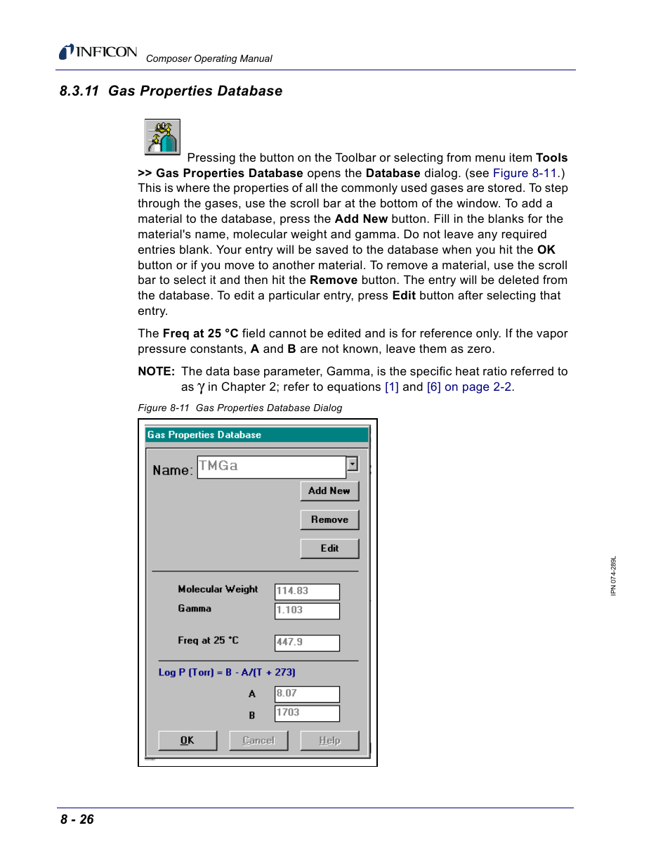 11 gas properties database | INFICON Composer Gas Concentration Controller User Manual | Page 180 / 206
