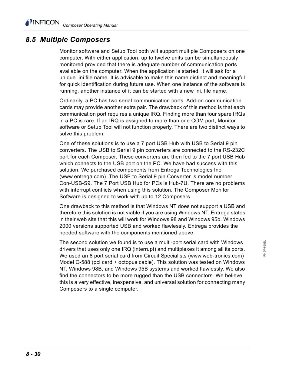 5 multiple composers, For a discussion | INFICON Composer Gas Concentration Controller User Manual | Page 184 / 206