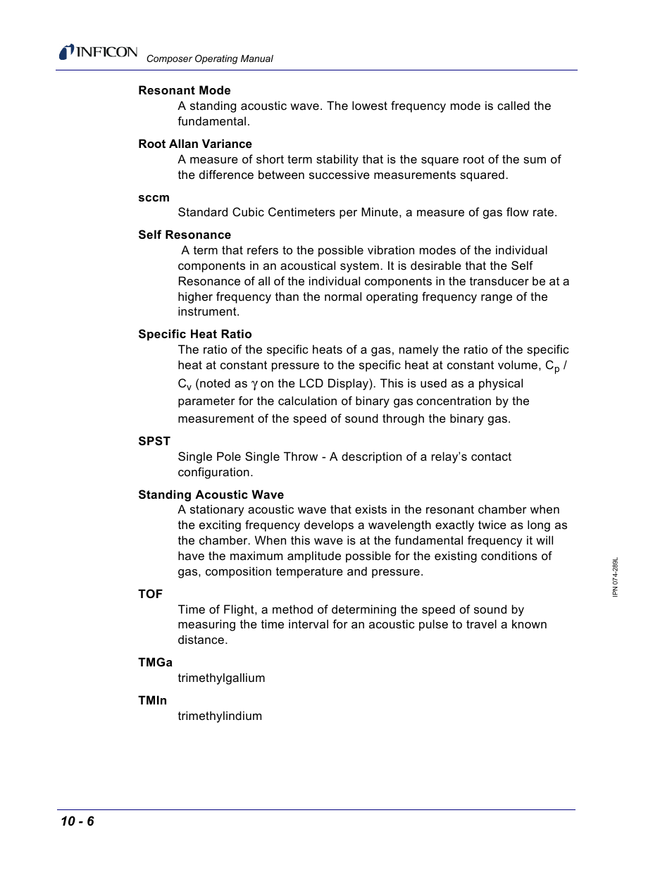 INFICON Composer Gas Concentration Controller User Manual | Page 192 / 206