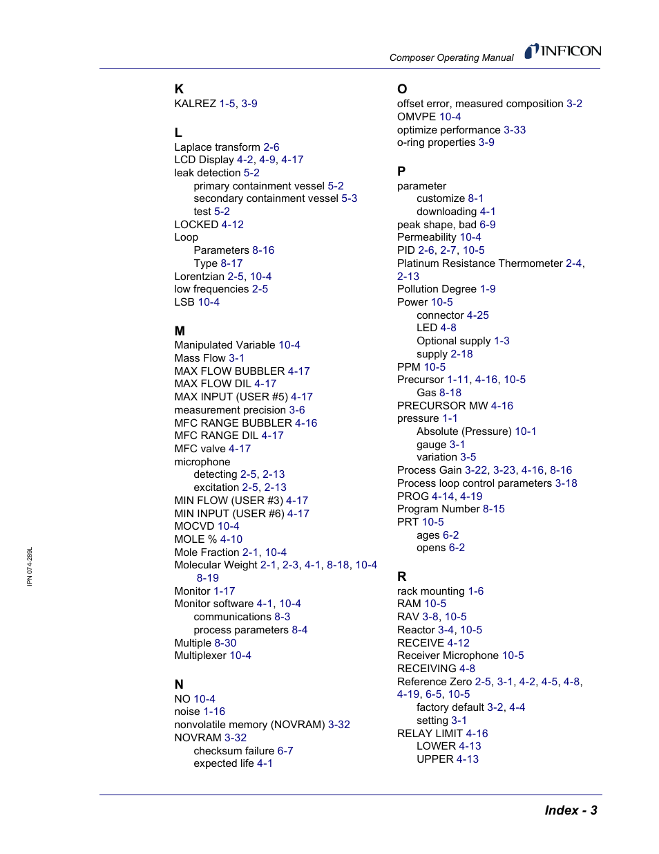 INFICON Composer Gas Concentration Controller User Manual | Page 203 / 206