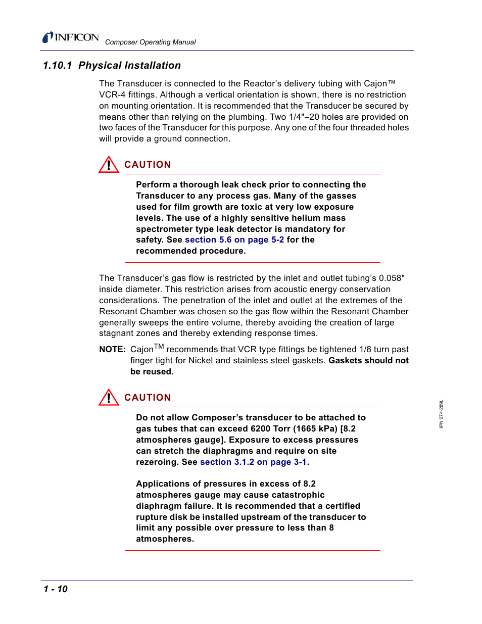 1 physical installation | INFICON Composer Gas Concentration Controller User Manual | Page 28 / 206