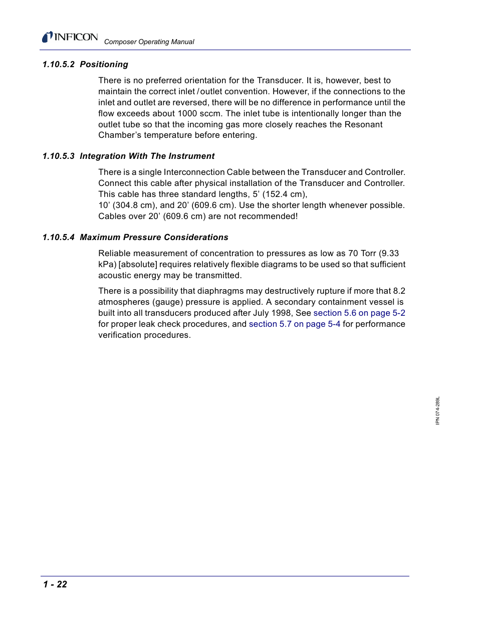 2 positioning, 3 integration with the instrument, 4 maximum pressure considerations | INFICON Composer Gas Concentration Controller User Manual | Page 40 / 206