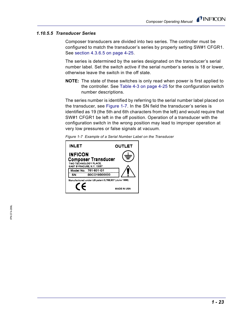 5 transducer series | INFICON Composer Gas Concentration Controller User Manual | Page 41 / 206