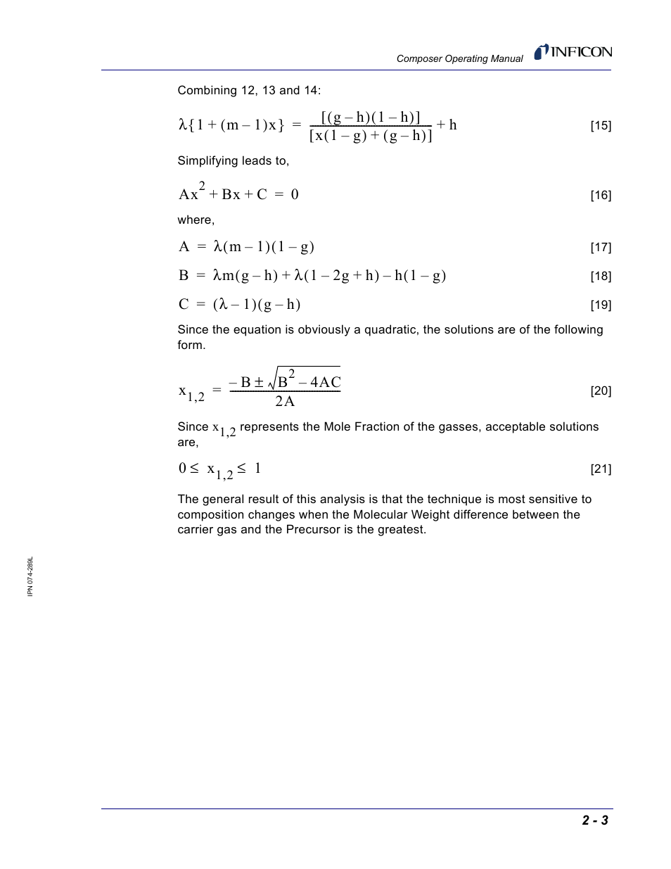 INFICON Composer Gas Concentration Controller User Manual | Page 45 / 206