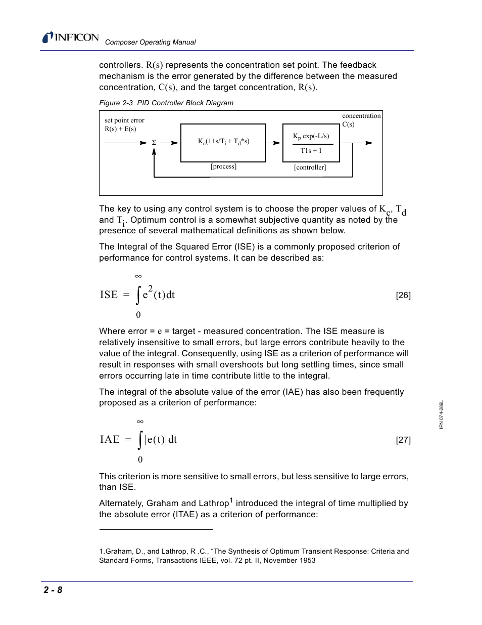 Figure 2-3, Ise e, T( ) t d | Iae e t ( ) t d | INFICON Composer Gas Concentration Controller User Manual | Page 50 / 206
