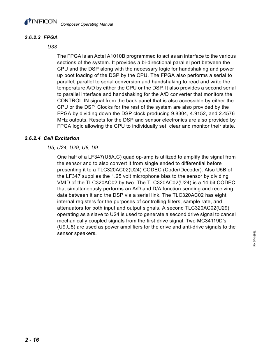 3 fpga, 4 cell excitation | INFICON Composer Gas Concentration Controller User Manual | Page 58 / 206