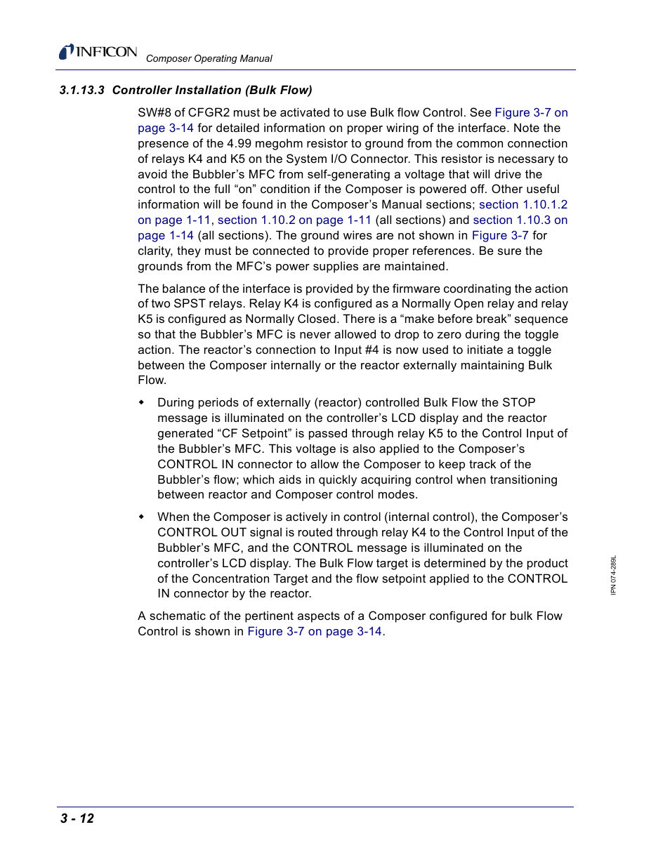 3 controller installation (bulk flow) | INFICON Composer Gas Concentration Controller User Manual | Page 74 / 206