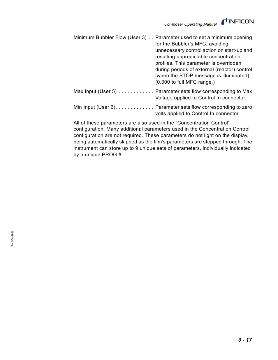 INFICON Composer Gas Concentration Controller User Manual | Page 79 / 206