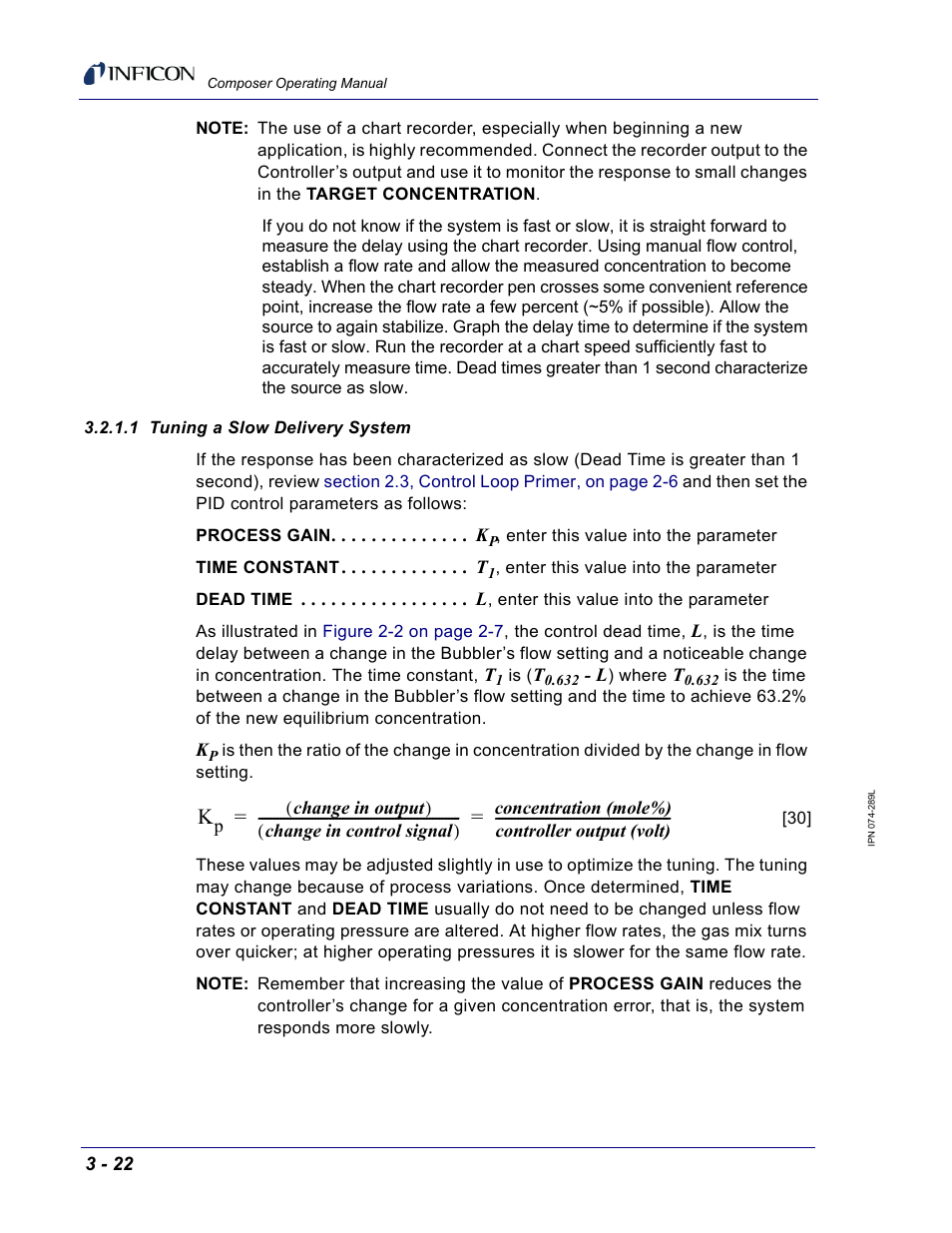 1 tuning a slow delivery system, This characteristic. see, Section | INFICON Composer Gas Concentration Controller User Manual | Page 84 / 206
