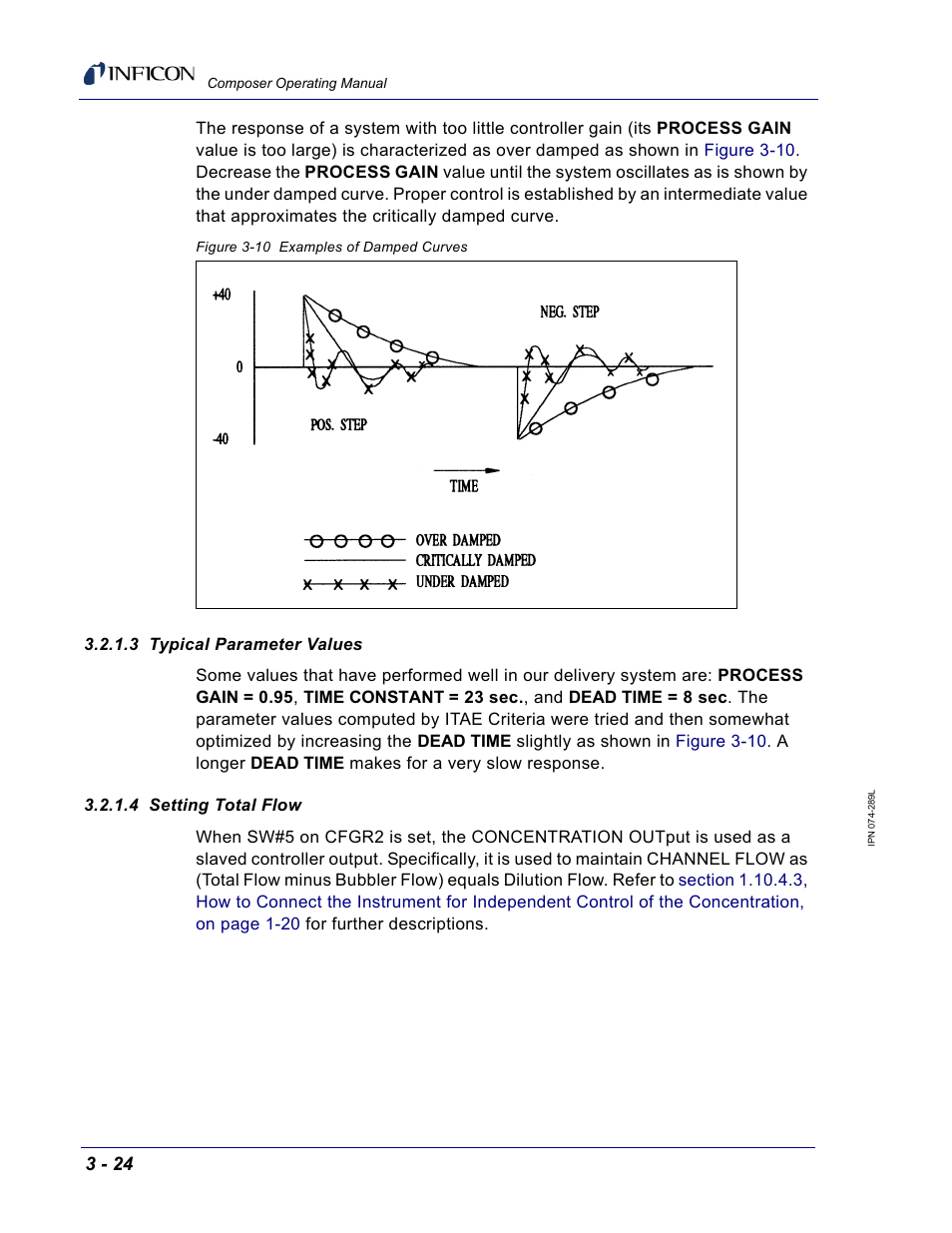 3 typical parameter values, 4 setting total flow | INFICON Composer Gas Concentration Controller User Manual | Page 86 / 206