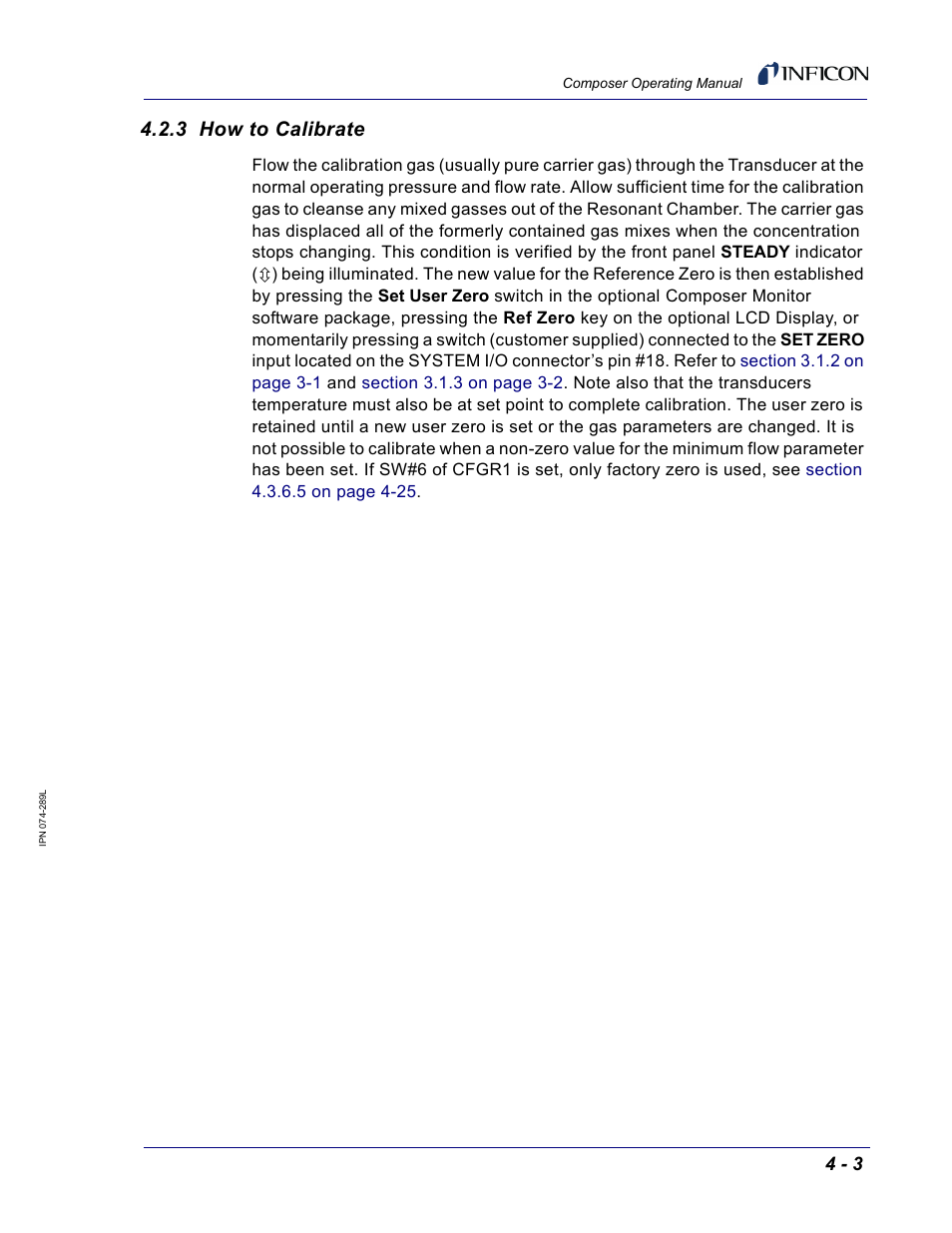 3 how to calibrate | INFICON Composer Gas Concentration Controller User Manual | Page 99 / 206