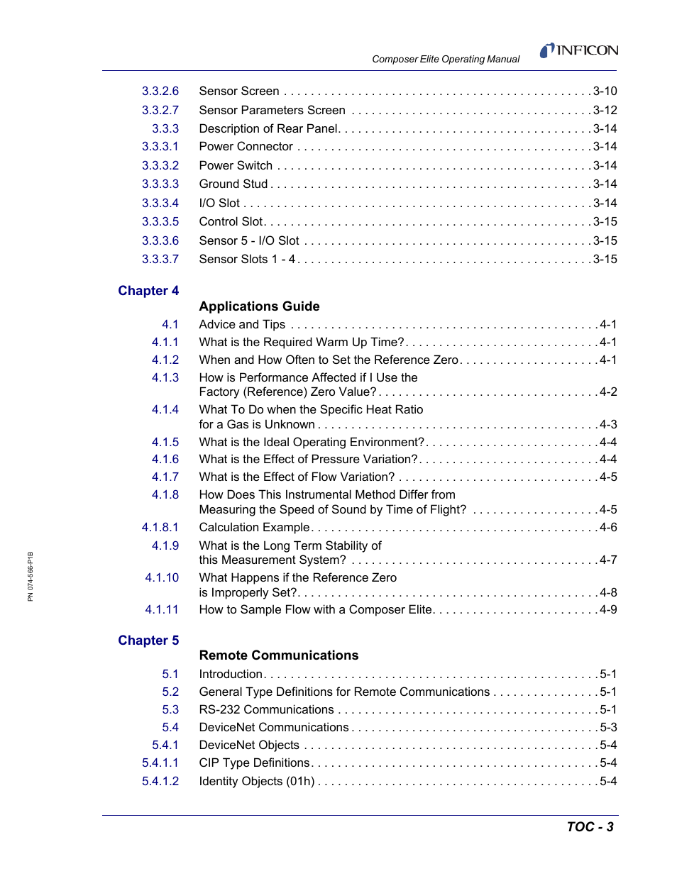 INFICON Composer Elite Gas Concentration Monitor User Manual | Page 11 / 152