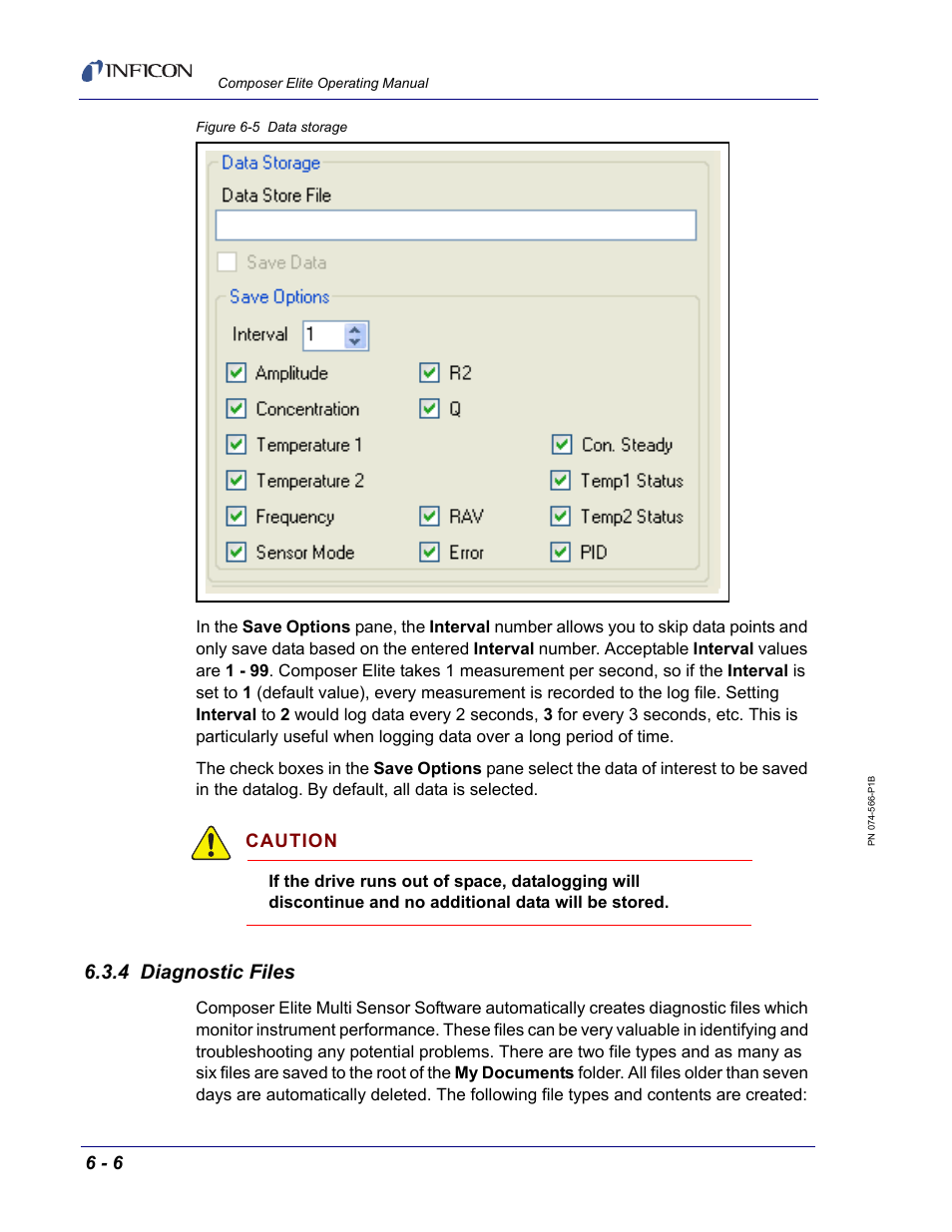 4 diagnostic files, As shown in, Figure 6-5 | Caution | INFICON Composer Elite Gas Concentration Monitor User Manual | Page 112 / 152