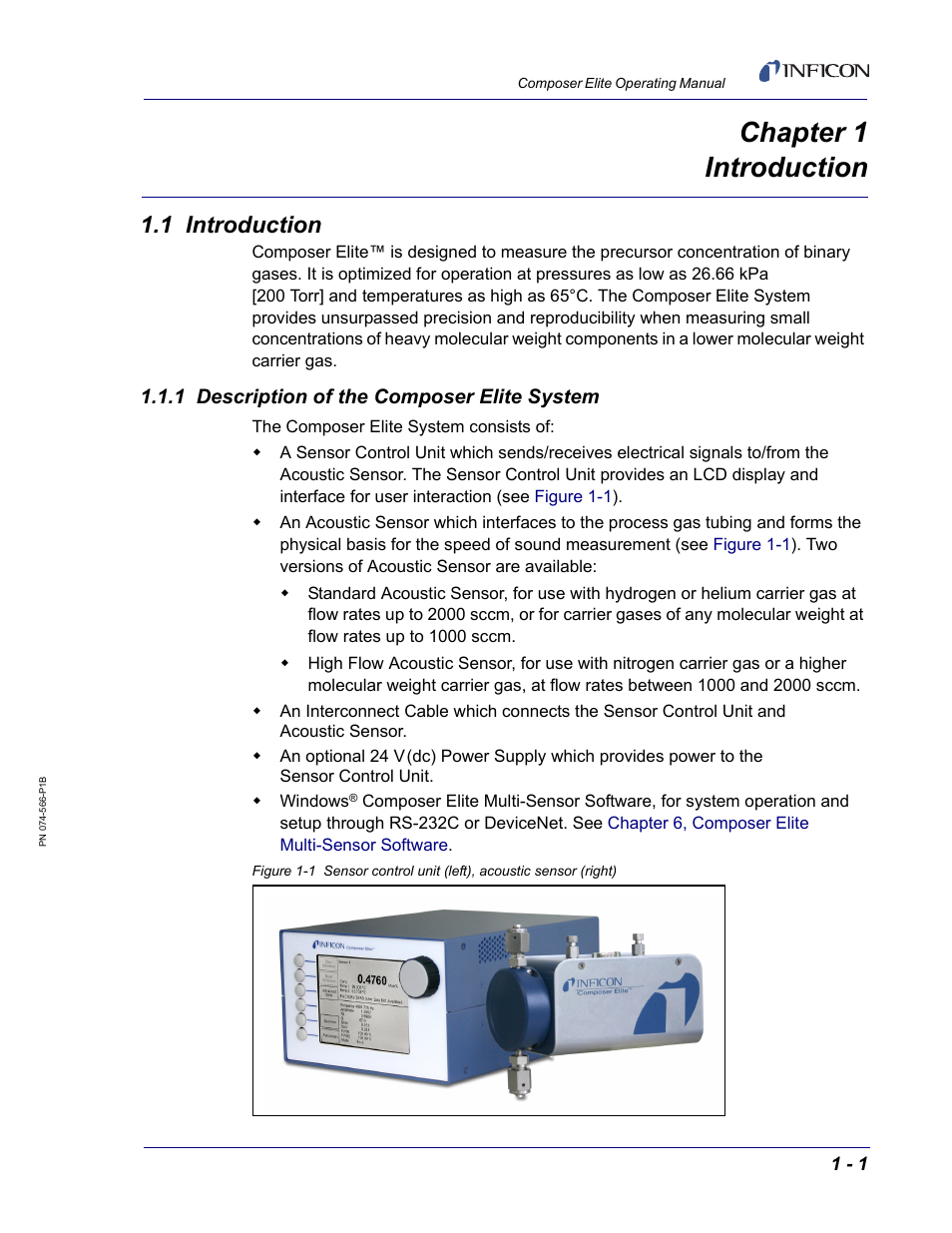 Chapter 1 introduction, 1 introduction, 1 description of the composer elite system | Chapter 1 | INFICON Composer Elite Gas Concentration Monitor User Manual | Page 15 / 152