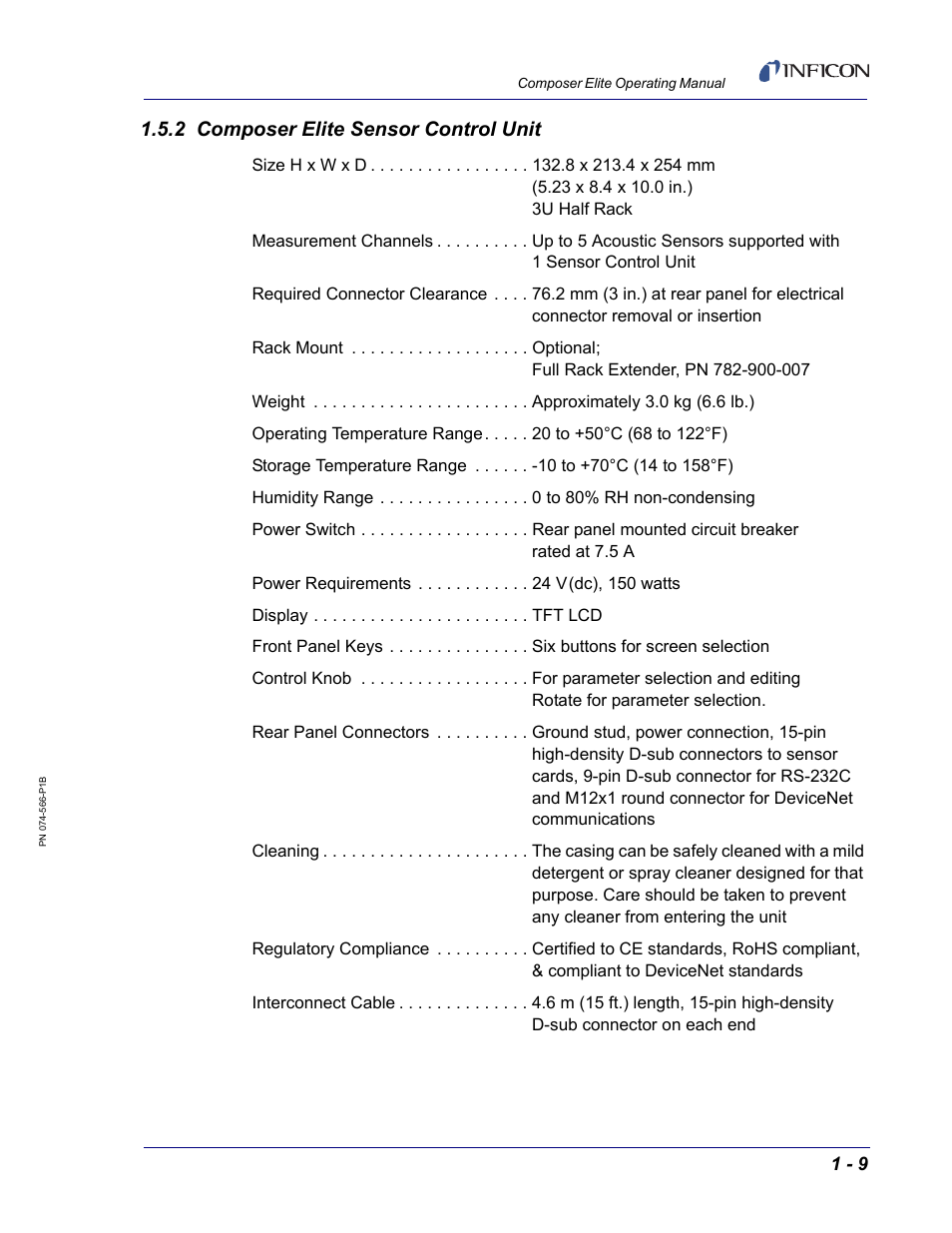 2 composer elite sensor control unit | INFICON Composer Elite Gas Concentration Monitor User Manual | Page 23 / 152
