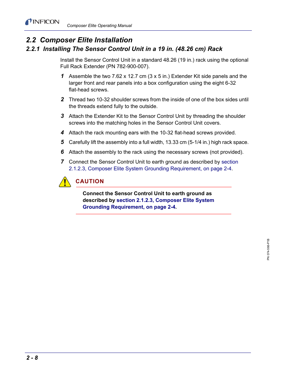 2 composer elite installation, As described by | INFICON Composer Elite Gas Concentration Monitor User Manual | Page 36 / 152