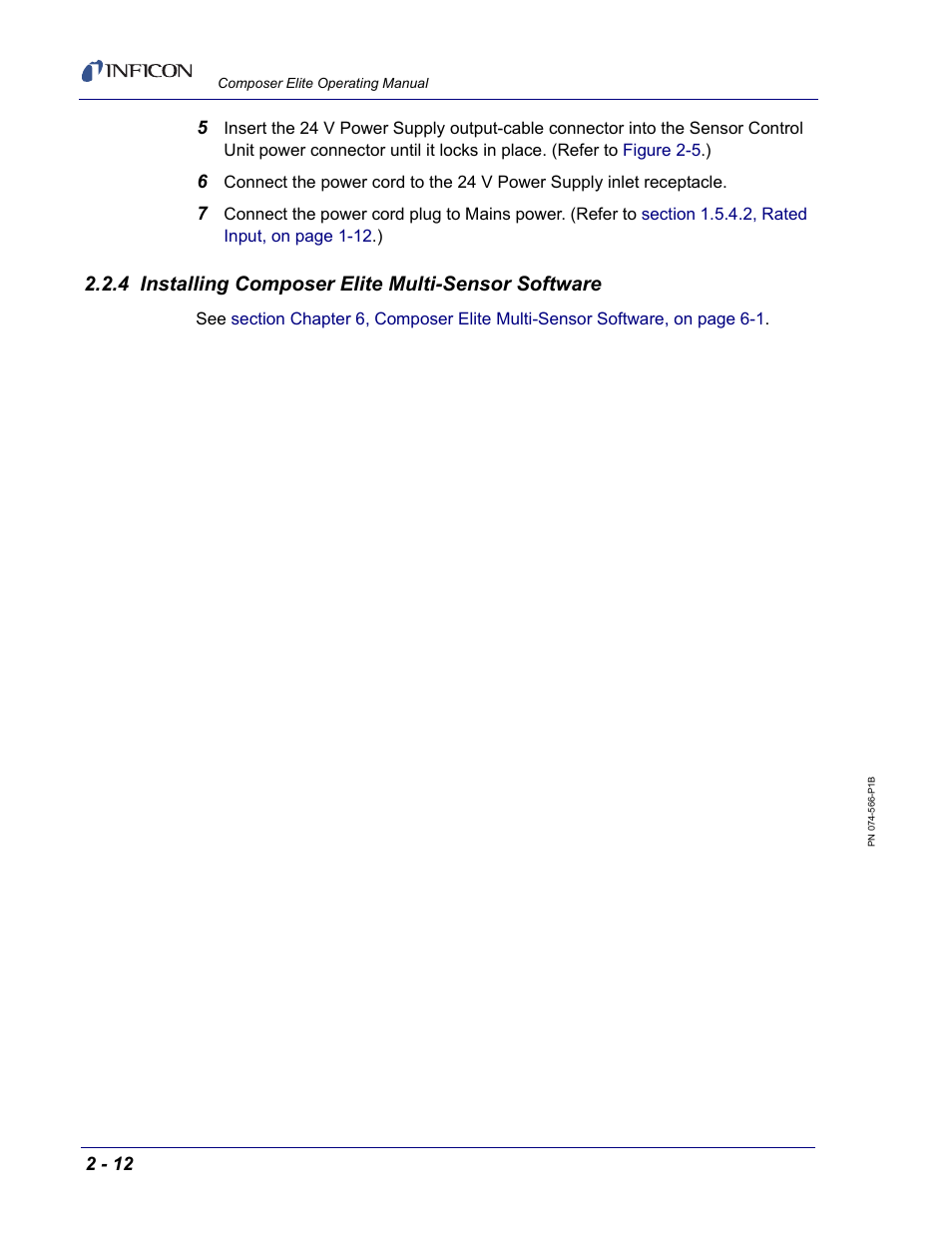 4 installing composer elite multi-sensor software | INFICON Composer Elite Gas Concentration Monitor User Manual | Page 40 / 152