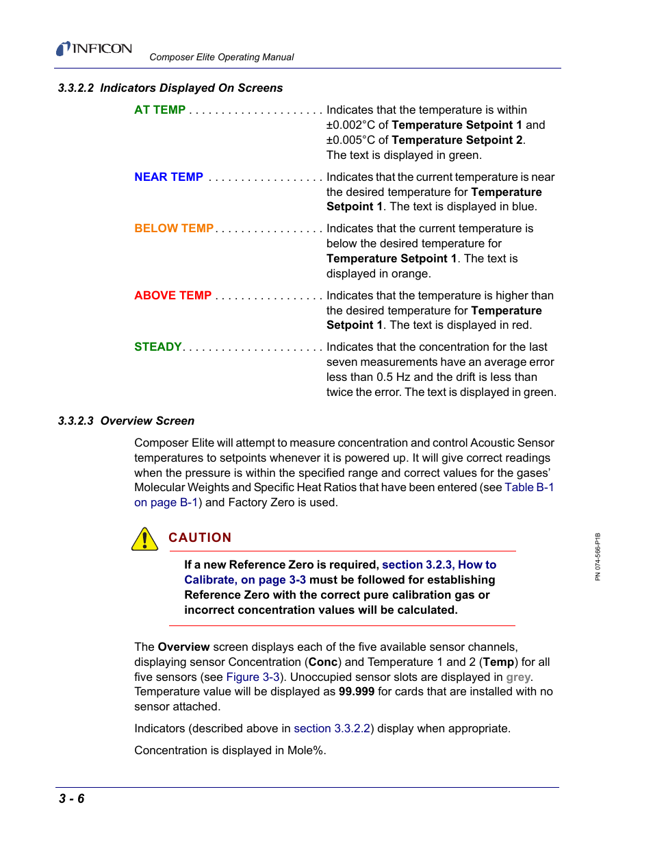2 indicators displayed on screens, 3 overview screen | INFICON Composer Elite Gas Concentration Monitor User Manual | Page 46 / 152
